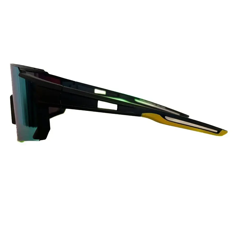 Coyote Cobra Polarized Shield Sunglasses Green Mirror Lens Sport Cycling Hiking